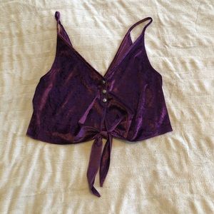 Velvet crop top